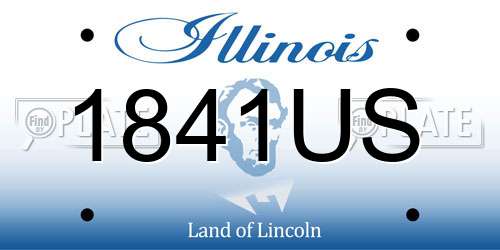 1841US Illinois License Plate