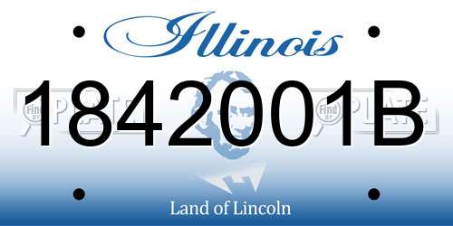 1842001B Illinois License Plate