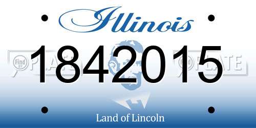 1842015 Illinois License Plate