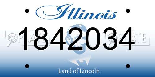 1842034 Illinois License Plate