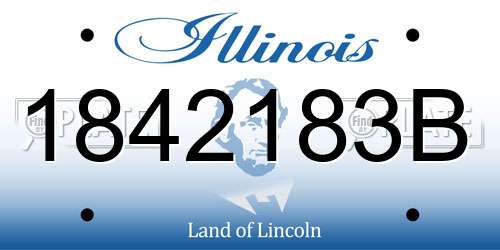 1842183B Illinois License Plate