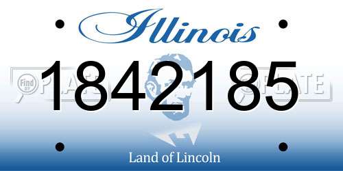 1842185 Illinois License Plate