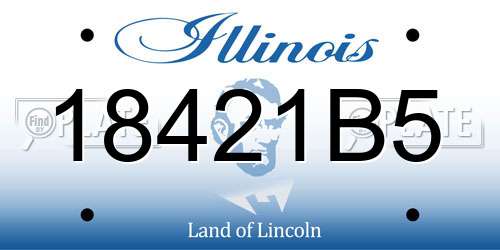 18421B5 Illinois License Plate