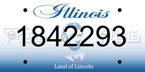 1842293 Illinois License Plate