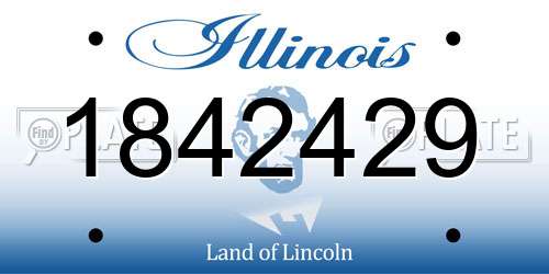 1842429 Illinois License Plate