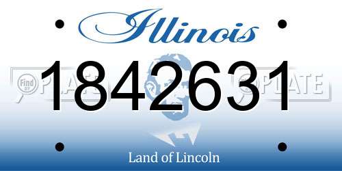 1842631 Illinois License Plate