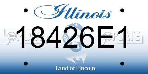 18426E1 Illinois License Plate
