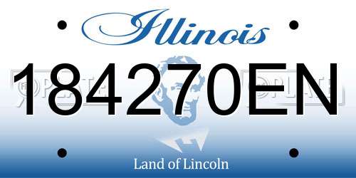 184270EN Illinois License Plate