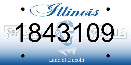 1843109 Illinois License Plate