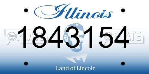 1843154 Illinois License Plate
