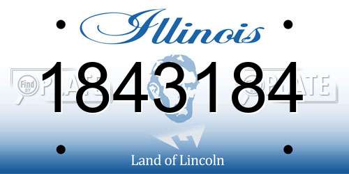 1843184 Illinois License Plate
