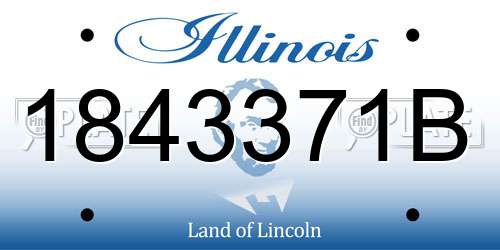 1843371B Illinois License Plate