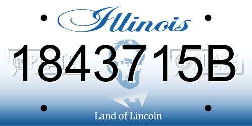 1843715B Illinois License Plate