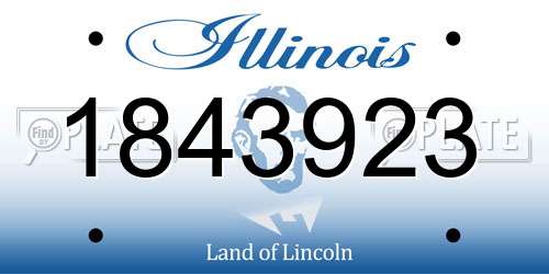 1843923 Illinois License Plate