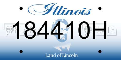 184410H Illinois License Plate