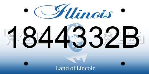 1844332B Illinois License Plate