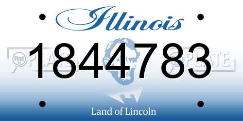 1844783 Illinois License Plate