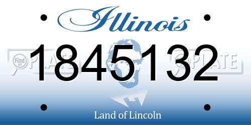 1845132 Illinois License Plate