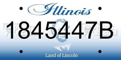 1845447B Illinois License Plate