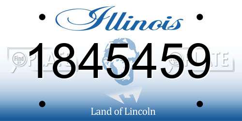 1845459 Illinois License Plate