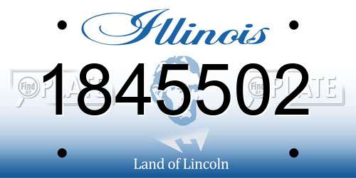 1845502 Illinois License Plate