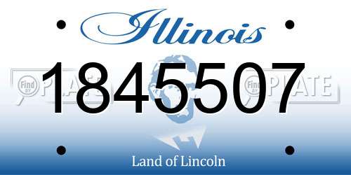 1845507 Illinois License Plate