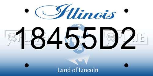 18455D2 Illinois License Plate