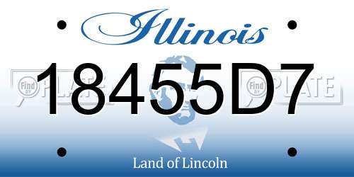 18455D7 Illinois License Plate
