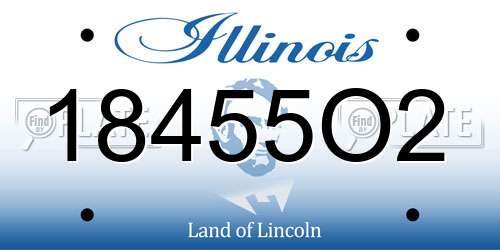 18455O2 Illinois License Plate