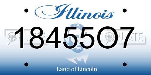18455O7 Illinois License Plate