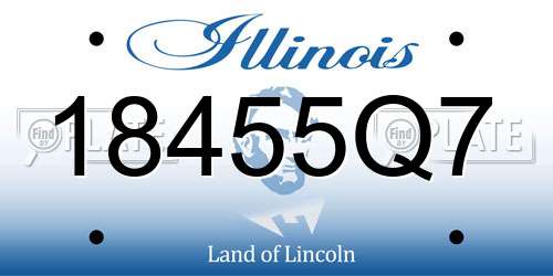 18455Q7 Illinois License Plate