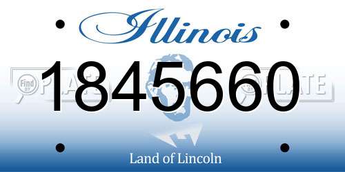 1845660 Illinois License Plate