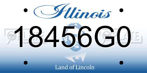 18456G0 Illinois License Plate