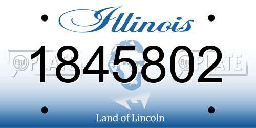 1845802 Illinois License Plate