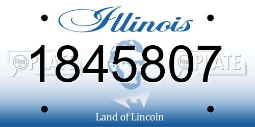 1845807 Illinois License Plate
