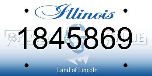 1845869 Illinois License Plate