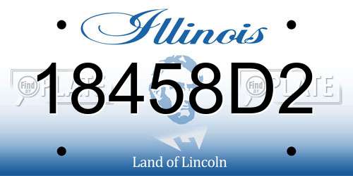 18458D2 Illinois License Plate