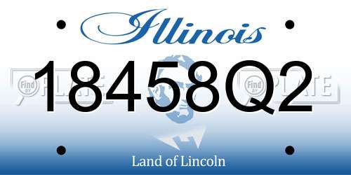 18458Q2 Illinois License Plate