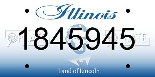 1845945 Illinois License Plate