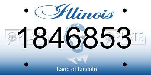 1846853 Illinois License Plate