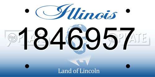 1846957 Illinois License Plate