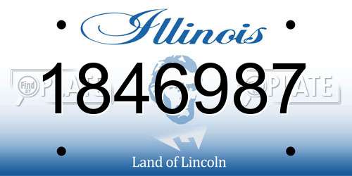 1846987 Illinois License Plate