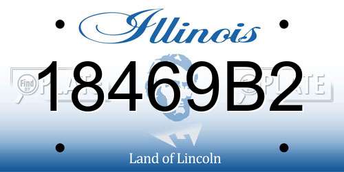 18469B2 Illinois License Plate