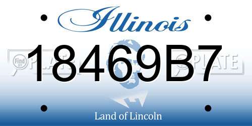 18469B7 Illinois License Plate