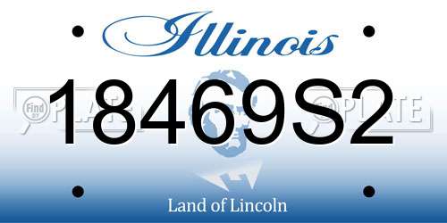 18469S2 Illinois License Plate