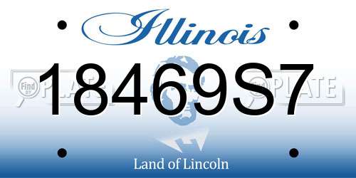 18469S7 Illinois License Plate