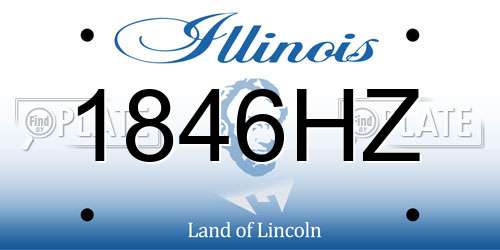 1846HZ Illinois License Plate