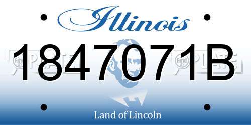 1847071B Illinois License Plate