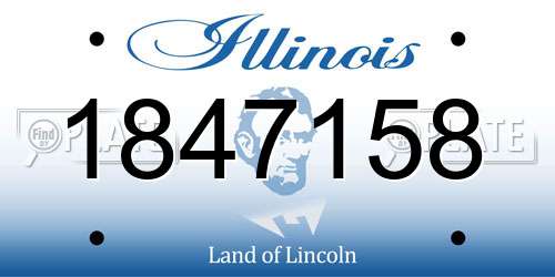 1847158 Illinois License Plate