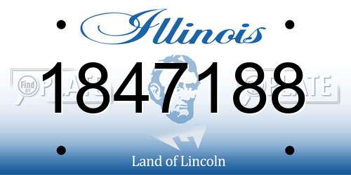 1847188 Illinois License Plate